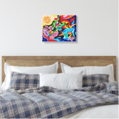 Taino en Vejigantes - Kunst van Galina Canvas Afdruk (Insitu (Slaapkamer))