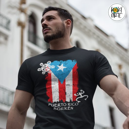 Taino Heritage Puerto Rico Vlag T-shirt
