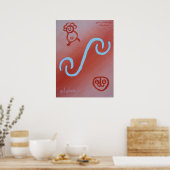 Taino Jeroglificos Poster (Keuken)