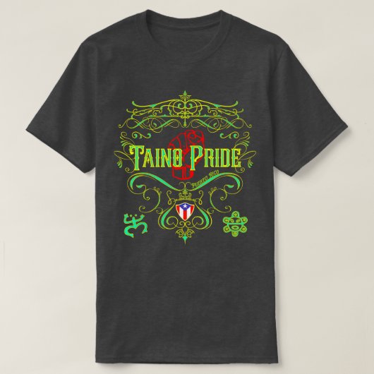 Taino Pride  Stijl Neon T-shirt (Design voorkant)