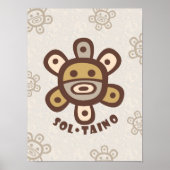 Taino Sun Puerto Rico Wall Art Download Poster (Voorkant)