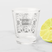 Taino symbolen Puerto Rico cultuur Shot Glas (Achterkant)