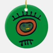 Taino Symbool Circle Ornament (Achterkant)