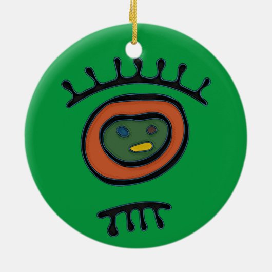 Taino Symbool Circle Ornament (Achterkant)