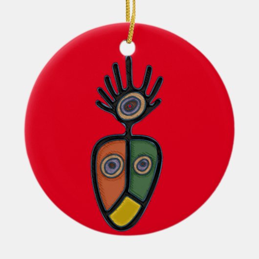 Taino Symbool Circle Ornament (Voorkant)