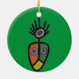 Taino Symbool Circle Ornament