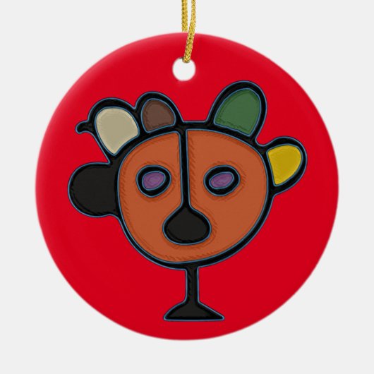 Taino Symbool Circle Ornament (Voorkant)