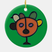 Taino Symbool Circle Ornament (Achterkant)