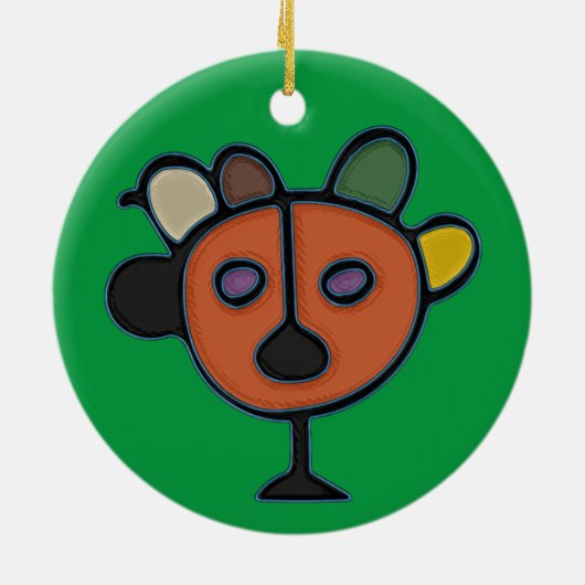 Taino Symbool Circle Ornament (Achterkant)