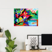 Taino & Vejigantes PR - art van Galina - Poster (Thuiskantoor)