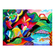 Taino & Vejigantes PR - art van Galina -