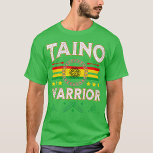 Taino Warrior Flag Native American Arawak Boriken T-shirt