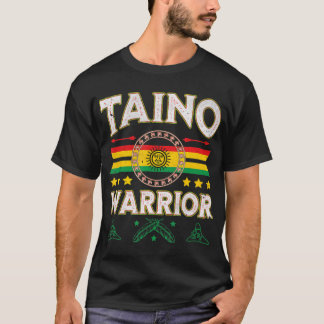Taino Warrior Flag Native American Arawak Boriken T-shirt