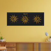 Taino Zon/Sol Abstract Symbool Canvas Afdruk (Insitu (Woonkamer))