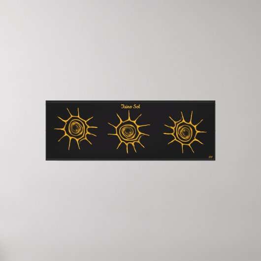Taino Zon/Sol Abstract Symbool Canvas Afdruk (Voorkant)