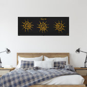 Taino Zon/Sol Abstract Symbool Canvas Afdruk (Insitu (Slaapkamer))