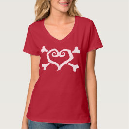 "Tainted Love" Hart en gekruiste beenderen T-shirt