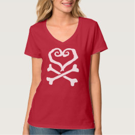 "Tainted Love" Hart en schedel T-shirt
