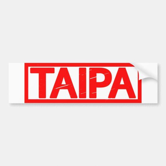 Taipa Stamp Bumpersticker (Voorkant)