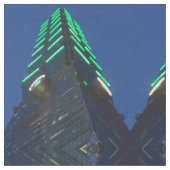 Taipei 101 bij Night Fabric Stof (Close Up)