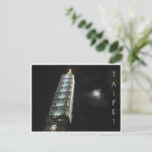taipei 101 nacht briefkaart (Staand voorkant)