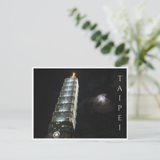 taipei 101 nacht briefkaart (Staand voorkant)