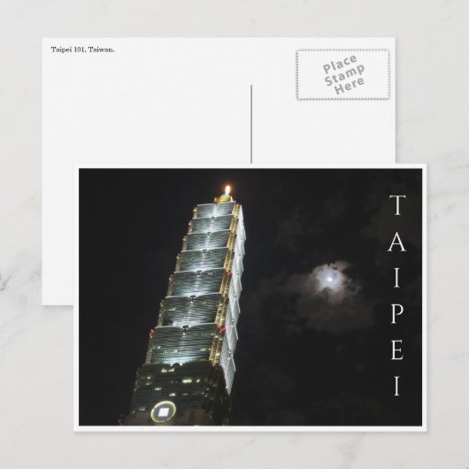 taipei 101 nacht briefkaart (Voorkant / Achterkant)