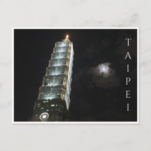 taipei 101 nacht briefkaart (Voorkant)