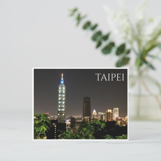 taipei 101 skyline briefkaart (Staand voorkant)