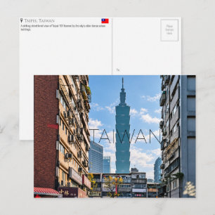 Taipei 101, Taipei, Taiwan Reisansichtkaart Briefkaart
