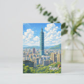 Taipei 101 Taiwan Briefkaart (Staand voorkant)