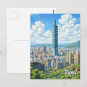 Taipei 101 Taiwan Briefkaart (Voorkant / Achterkant)