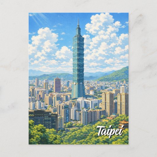Taipei 101 Taiwan Briefkaart (Voorkant)