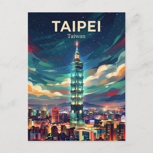 Taipei 101 Taiwan Briefkaart (Voorkant)