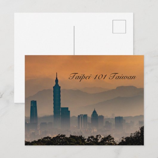 Taipei 101 Taiwan Briefkaart (Voorkant / Achterkant)