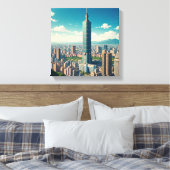 Taipei 101 Taiwan Canvas Afdruk (Insitu (Slaapkamer))