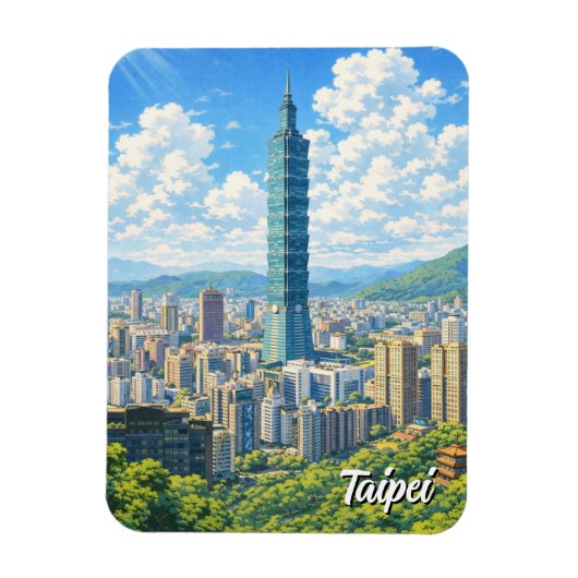 Taipei 101 Taiwan Magneet (Verticaal)