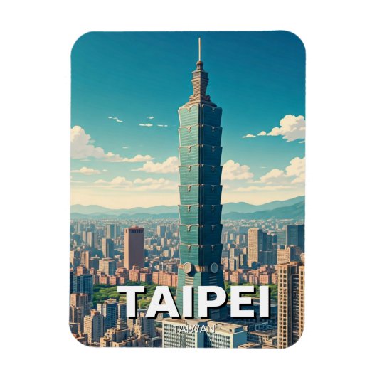 Taipei 101 Taiwan Magneet (Verticaal)