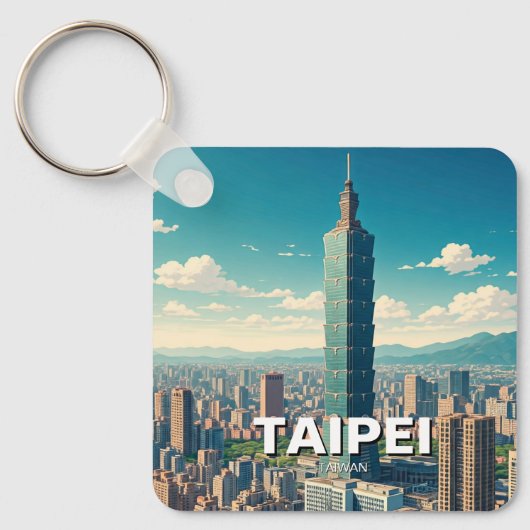 Taipei 101 Taiwan Sleutelhanger (Voorkant)