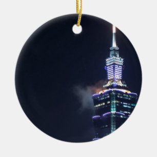 Taipei 101 Tower in Taiwan, Closeup Keramisch Ornament