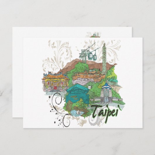 Taipei Briefkaart (Voorkant / Achterkant)