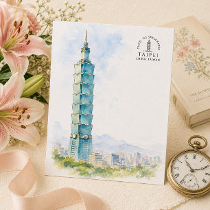 Taipei China Bekend Iconisch Landmark   Reizen Briefkaart
