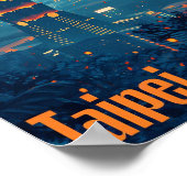 Taipei  Kunst Reizen plaats Illustratie Poster (Hoek)