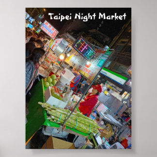 Taipei Nachtmarkt Taiwanese Cultuur Reizen Poster