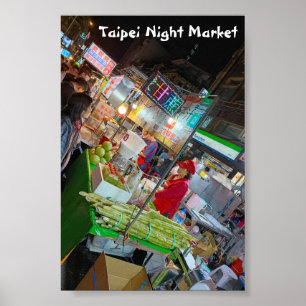 Taipei Nachtmarkt Taiwanese Cultuur Reizen Poster