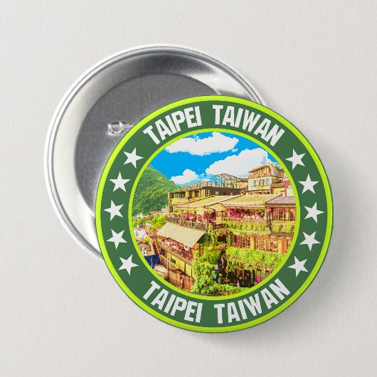 Taipei Ronde Button 7,6 Cm (Voorkant /achterkant)