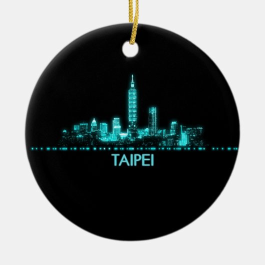 Taipei Skyline Keramisch Ornament (Voorkant)