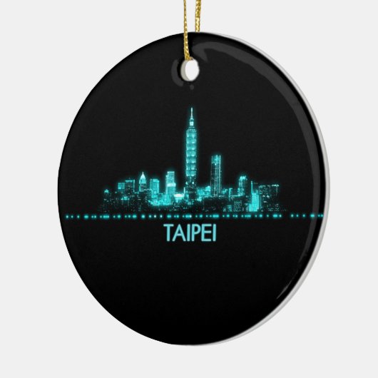 Taipei Skyline Keramisch Ornament (Links)