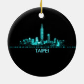 Taipei Skyline Keramisch Ornament (Achterkant)