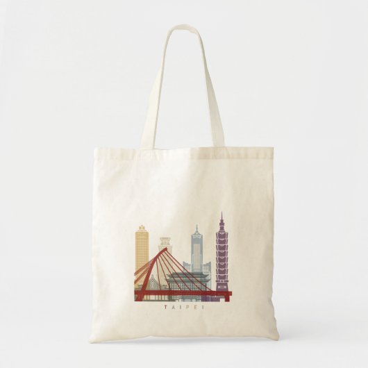 Taipei skyline poster tote bag (Voorkant)
